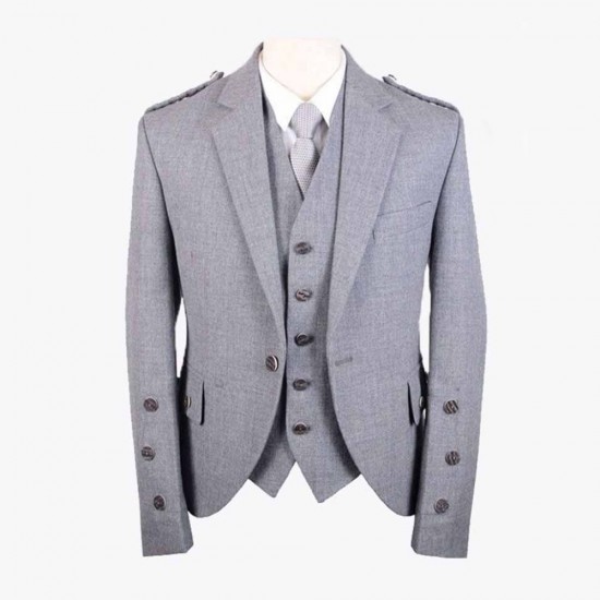 Braemar Jacket And Vest Grey