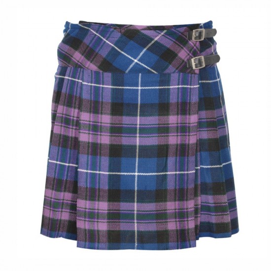 Ladies Billie Kilt Poly Acrylic Tartan Light Weight Length 16”